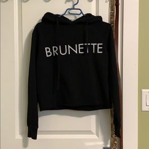 Brunette Cropped Hoodie